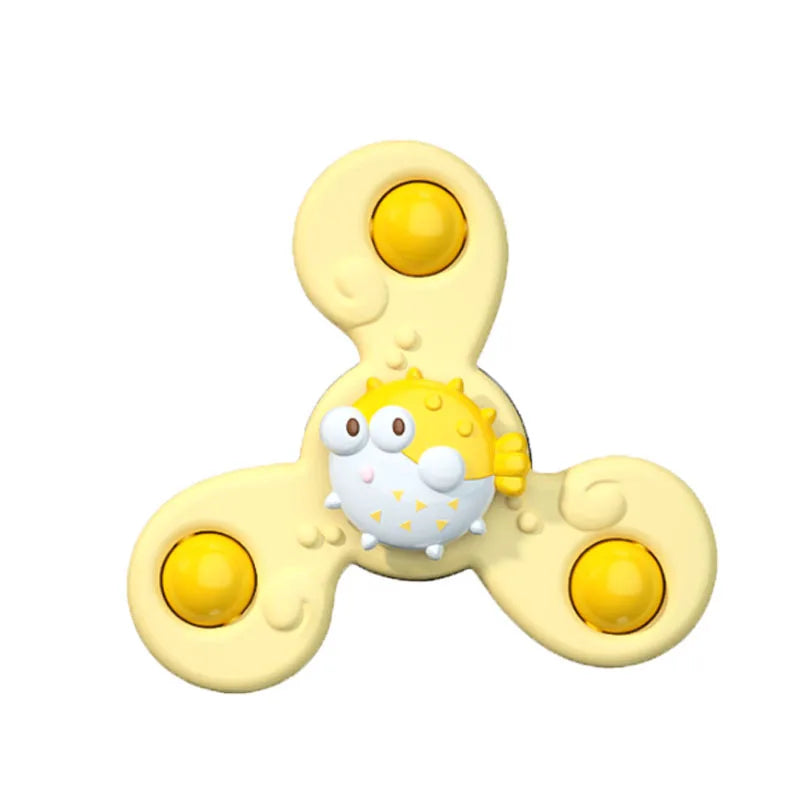 1Pcs Baby Cartoon Fidget Spinner Toys Colorful Insect Gyro Educational Toy Kids Fingertip Rattle Bath Toys for Boys Girls Gift