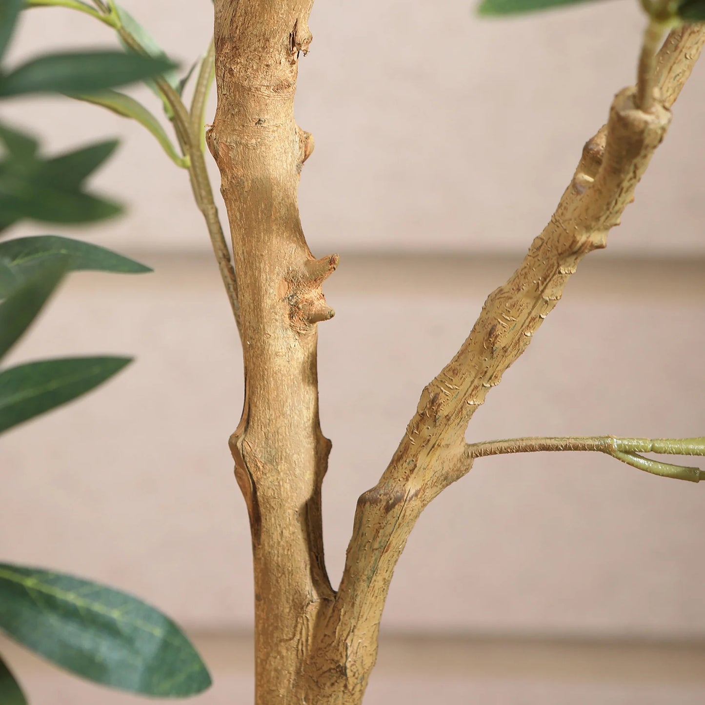 5FT Artificial Olive Tree with Fruits and Wood Branches, Potted Faux Olive Plants. 8 Lb.