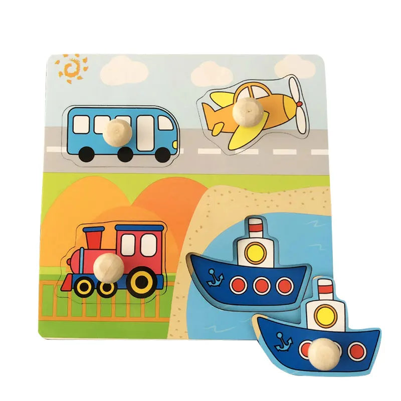 Montessori Wooden Puzzle 3D Alphabet Letters Number Matching Game Baby Kids Toys Education Learning Toy for Children 2 to 4 Year