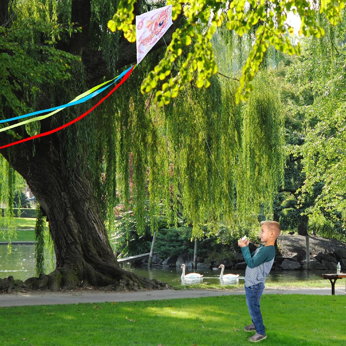 DIY Color and Make Your Own Kite Kit for Kids | Easy to Fly Kites Outdoor Toys and Activities for Boys and Girls Ages 4 5 6 7 8 9 10 11 12 Years Old and Up