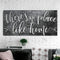 | There'S No Place like Home V2 | Home Wall Decor | House Warming Presents|Home Decor for Living Room|Rustic Home Decoration|Living Room Decor (Grey, 42 X 19)