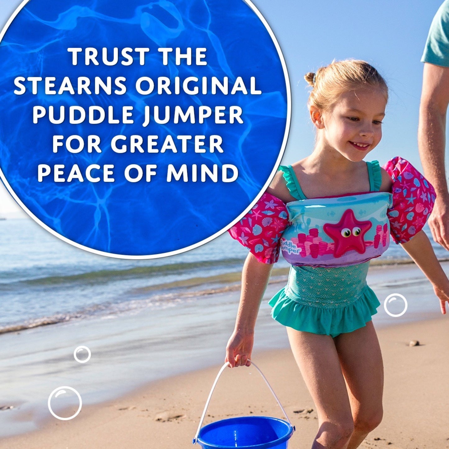 ® Stearns® Original Kids Life Jacket Vest, Blue Fish, 30Lbs to 50Lbs