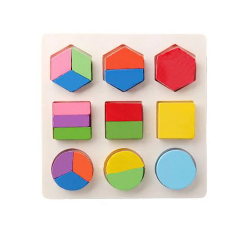 Montessori Wooden Puzzle 3D Alphabet Letters Number Matching Game Baby Kids Toys Education Learning Toy for Children 2 to 4 Year