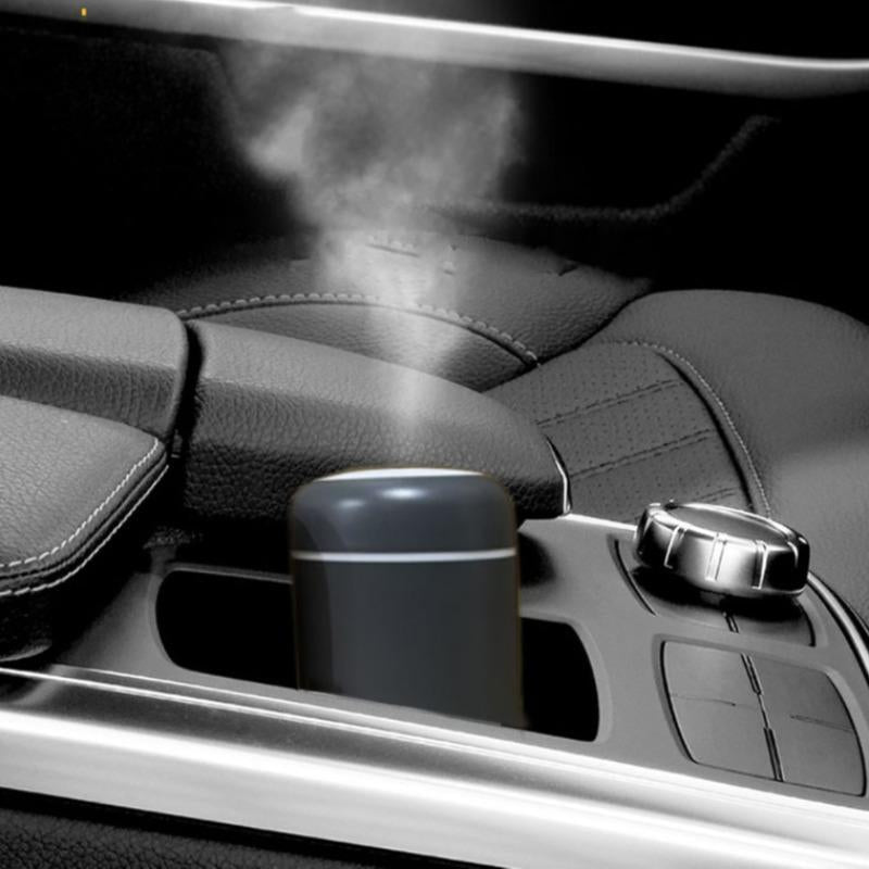 Portable Car Air Humidifier, USB Powered Car Aroma Diffuser, Aroma Essential Oil Diffuser with LED Light, Desktop Air Humidifier for Car Home Office
