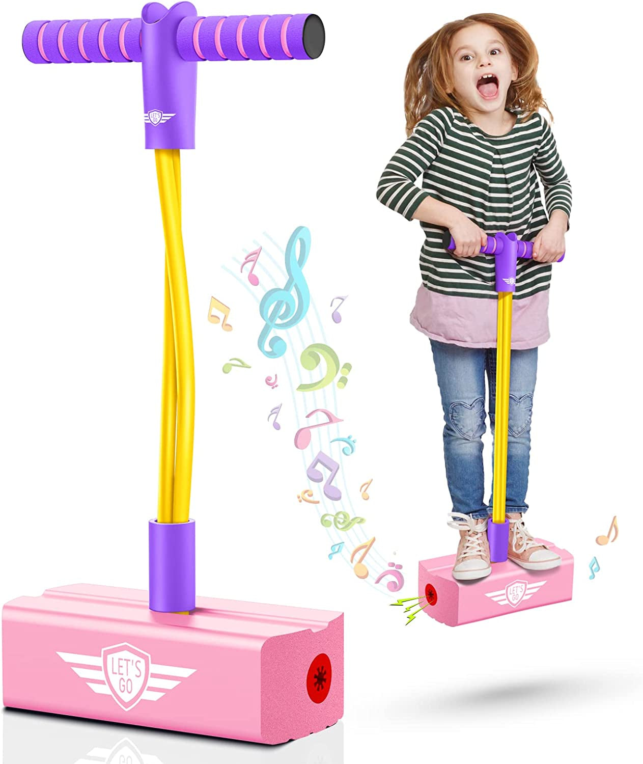 Jumping Promotes Growing Taller- Pogo Stick Foam Pogo Jumper for Kids, Toys for 3-12 Year Old Boys Girls Outdoor Toys Indoor Toys Fun Gifts Christmas Stocking Stuffers Gifts