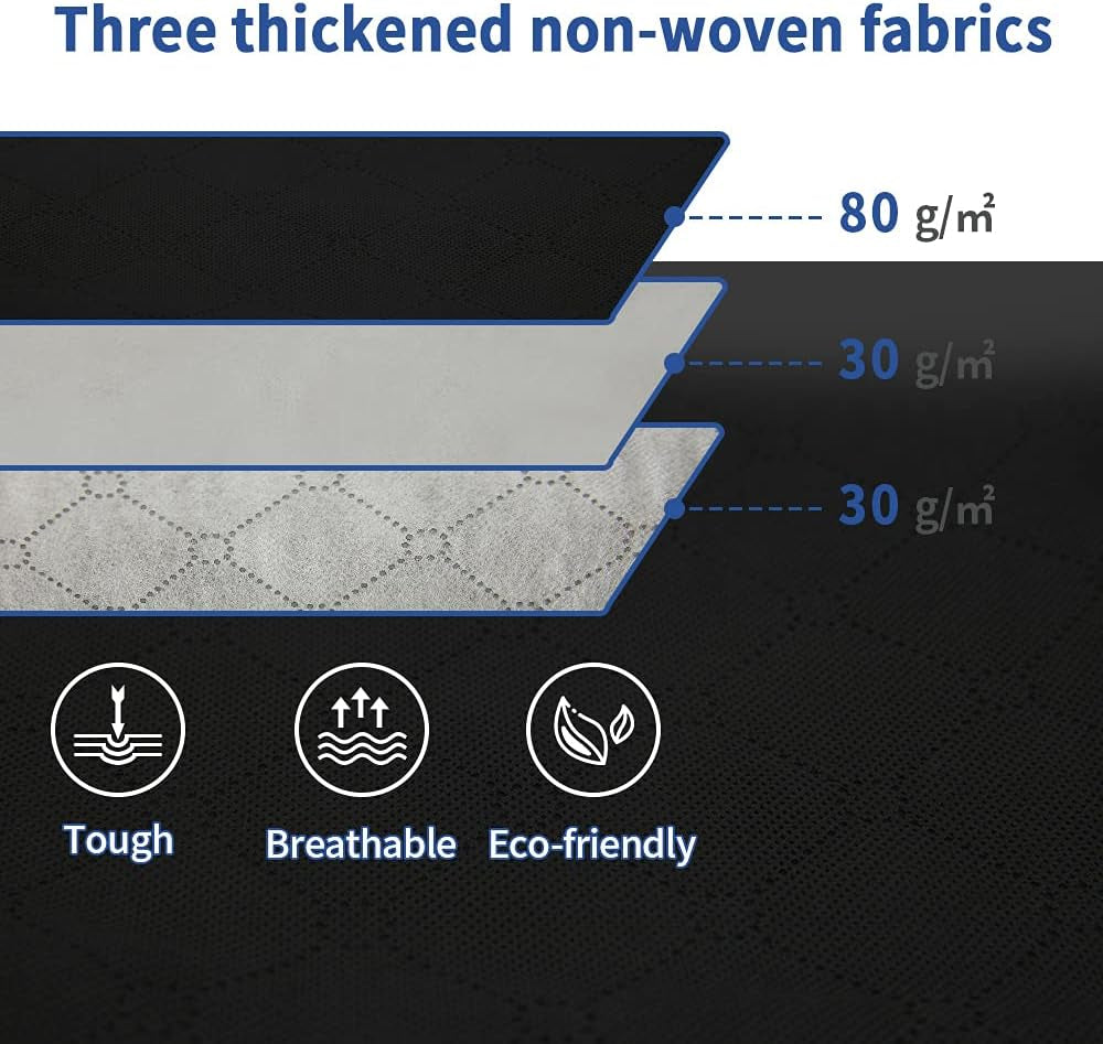 6-Pack Foldable Closet Organizer Clothing Storage Bags with Clear Window, Reinforced Handle and Sturdy Zipper (Black)