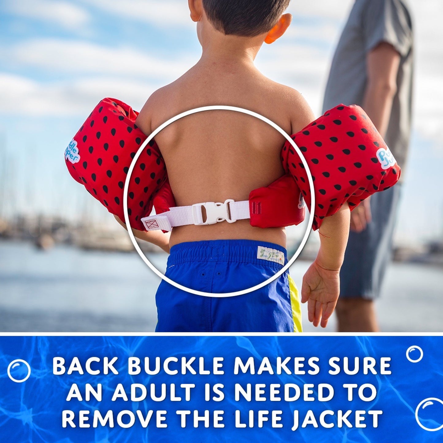 ® Stearns® Original Kids Life Jacket Vest, Blue Fish, 30Lbs to 50Lbs