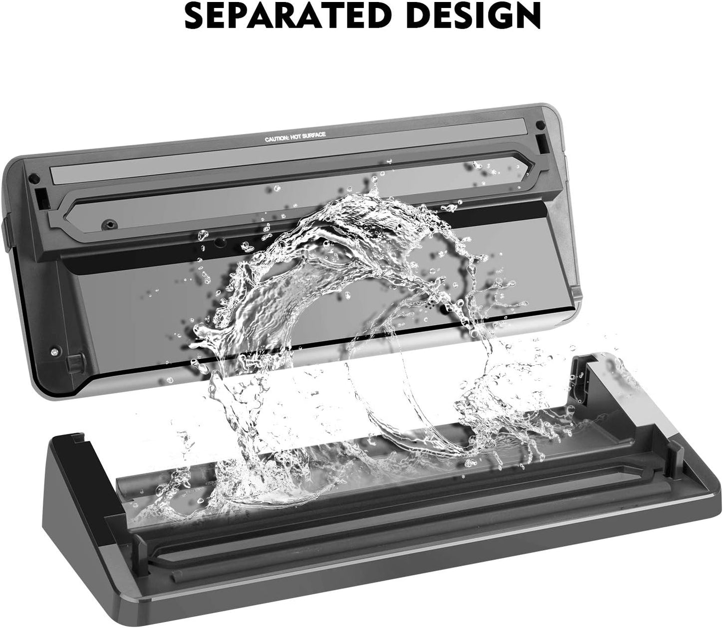 Vacuum Sealer Machine ,Automatic Food Sealer for Food Preservation W /Starter Kit, Dry Moist Food Modes, Easy to Clean, Led Indicator Lights, Compact Design, Silver(Stainless Steel)