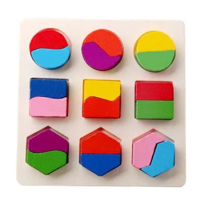 Montessori Wooden Puzzle 3D Alphabet Letters Number Matching Game Baby Kids Toys Education Learning Toy for Children 2 to 4 Year