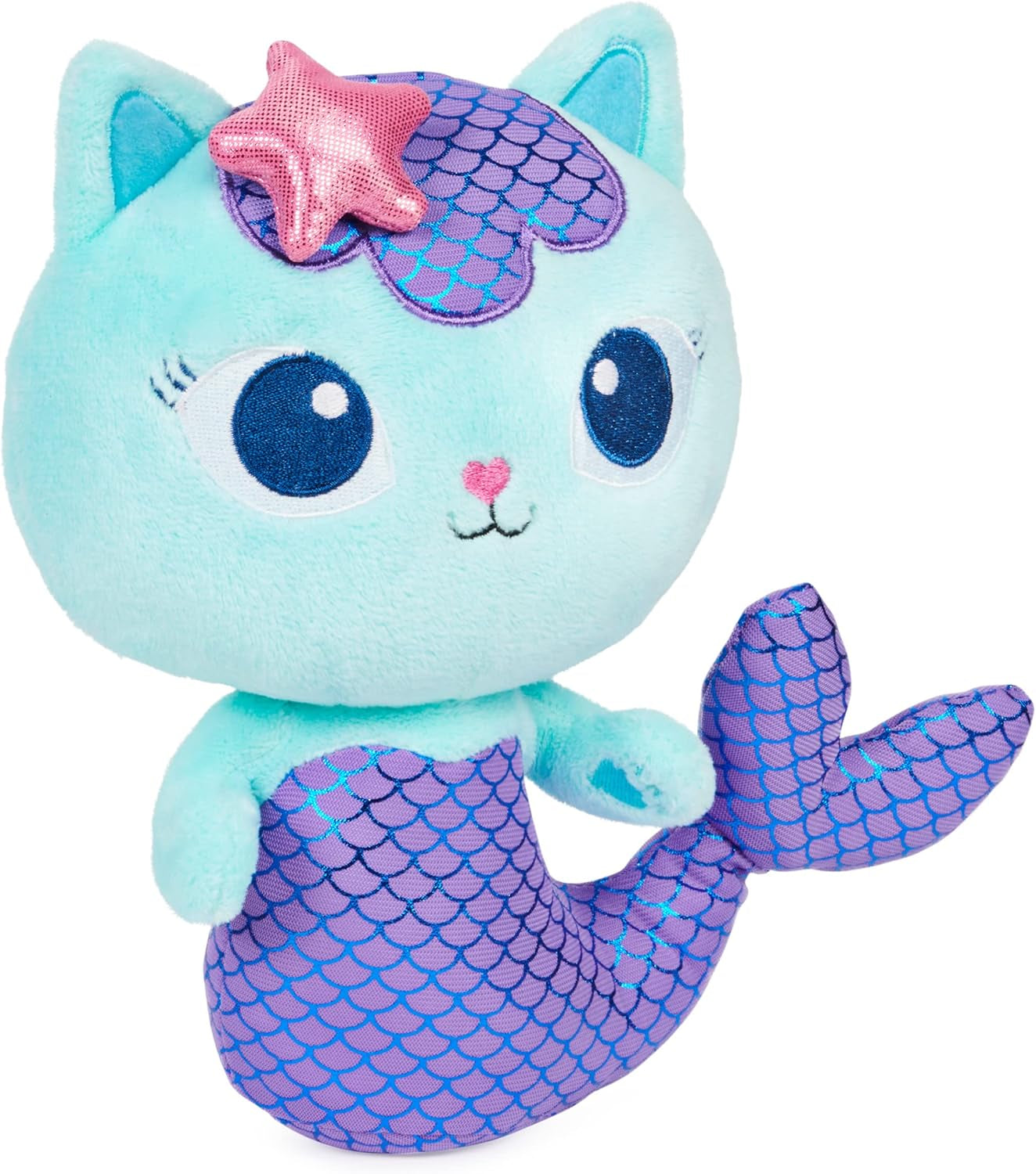 Gabby's Dollhouse 8-Inch Mercat Purr-Ific Plush Toy for Children Ages 3 and Up