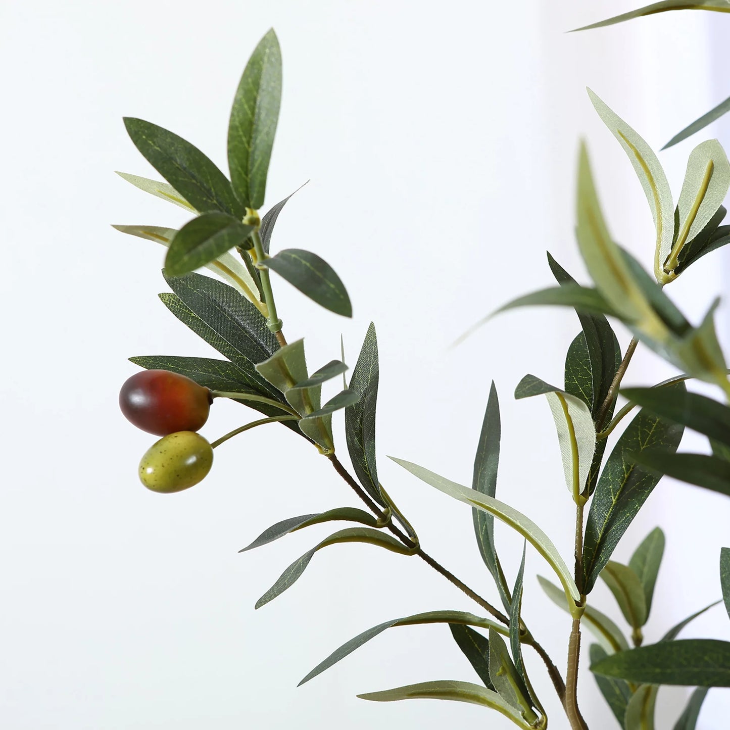 6FT Tall Artificial Olive Tree in Planter, 12 Lb Indoor Outdoor Artificial Olive Plants,