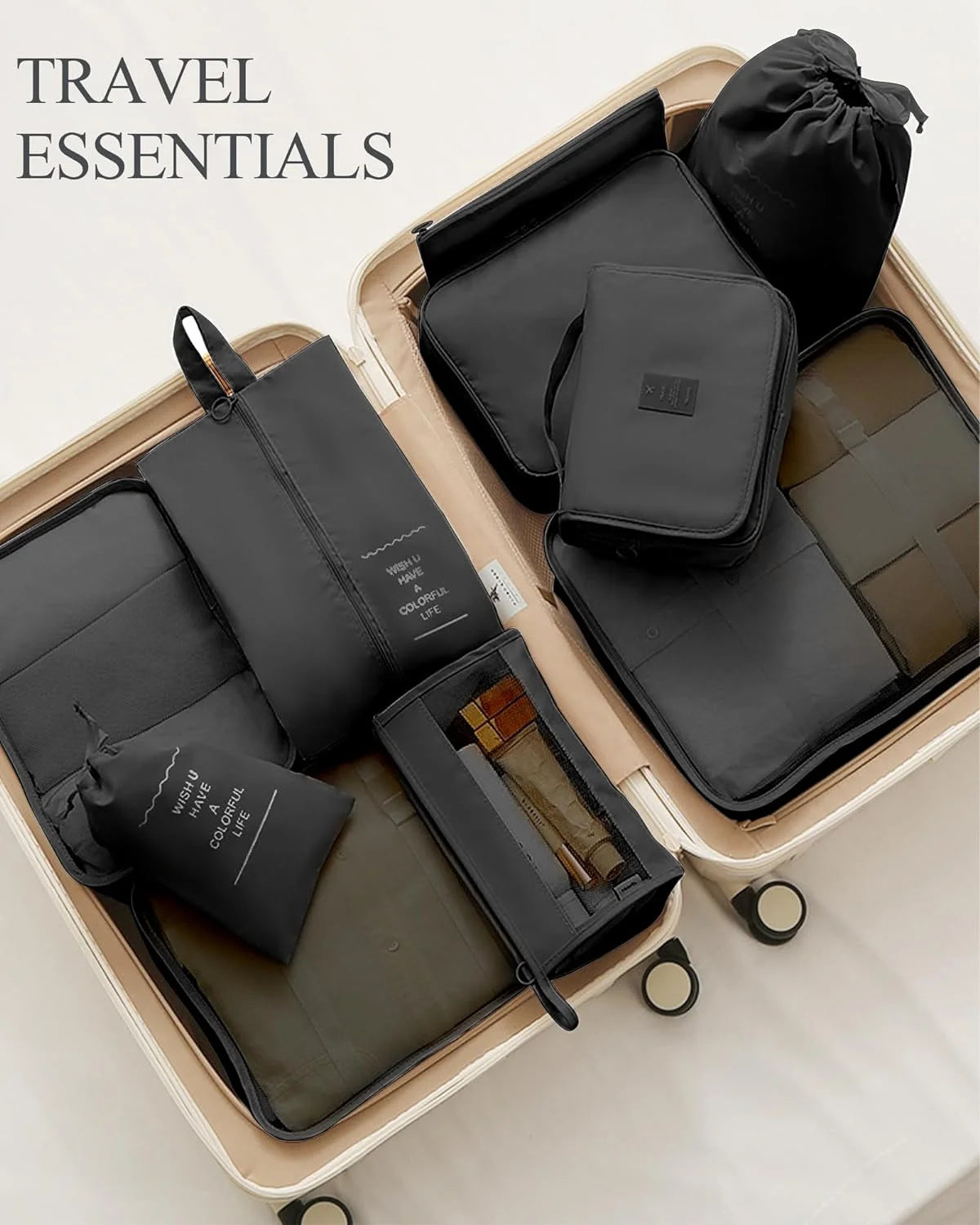 10 Set Packing Cubes Luggage Organizers for Travel Accessories Essentials Organizer Bags