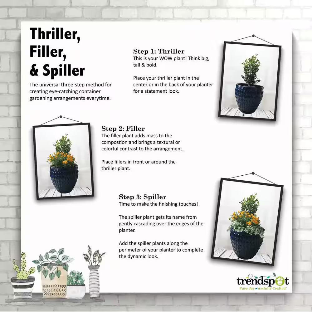 13 In. Eloise Medium Modern White Ceramic Cylinder Planter (13 In. D X 11.4 In. H) with Drainage Hole