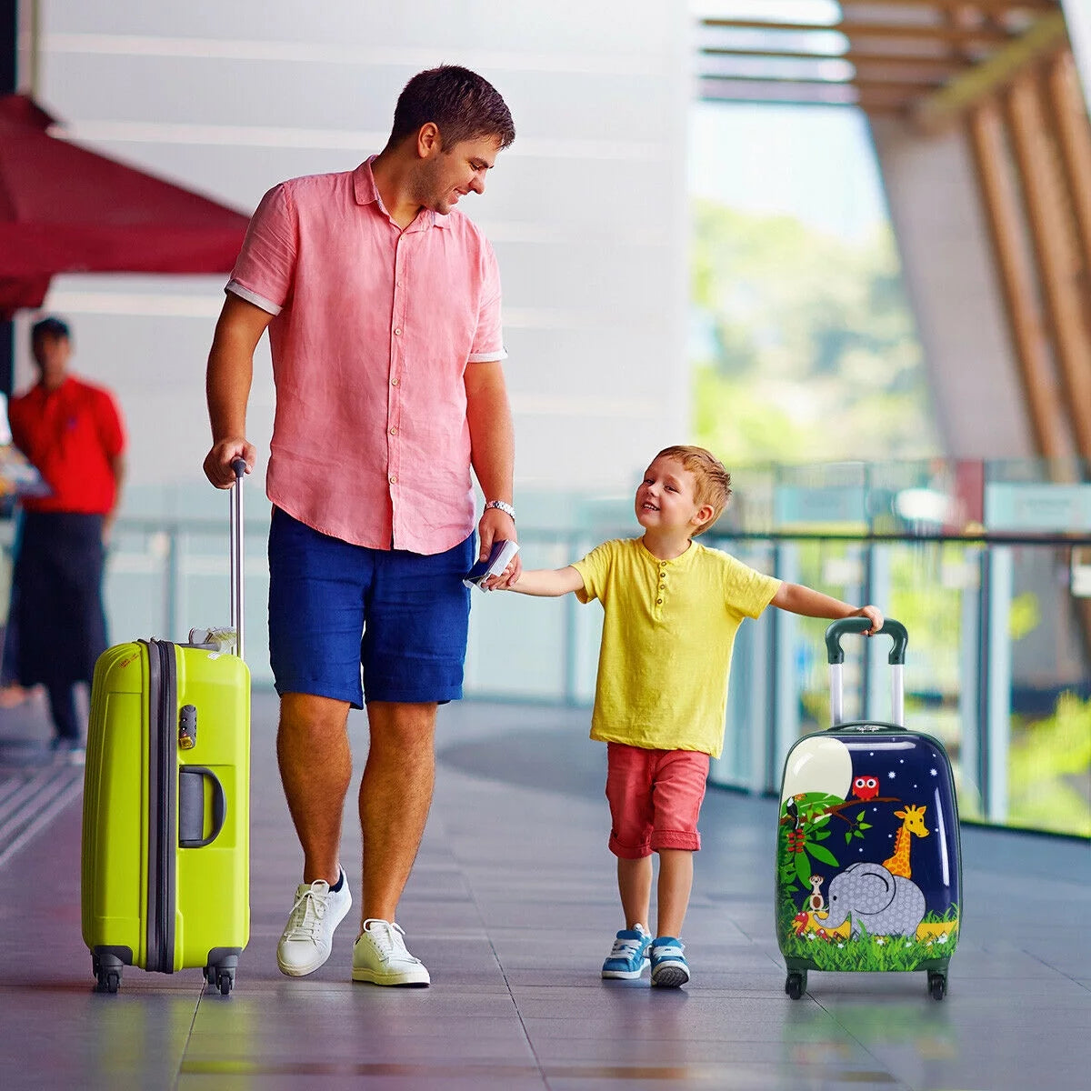 2Pcs 12'' 16'' Kids Luggage Set Suitcase Backpack School Travel Trolley ABS