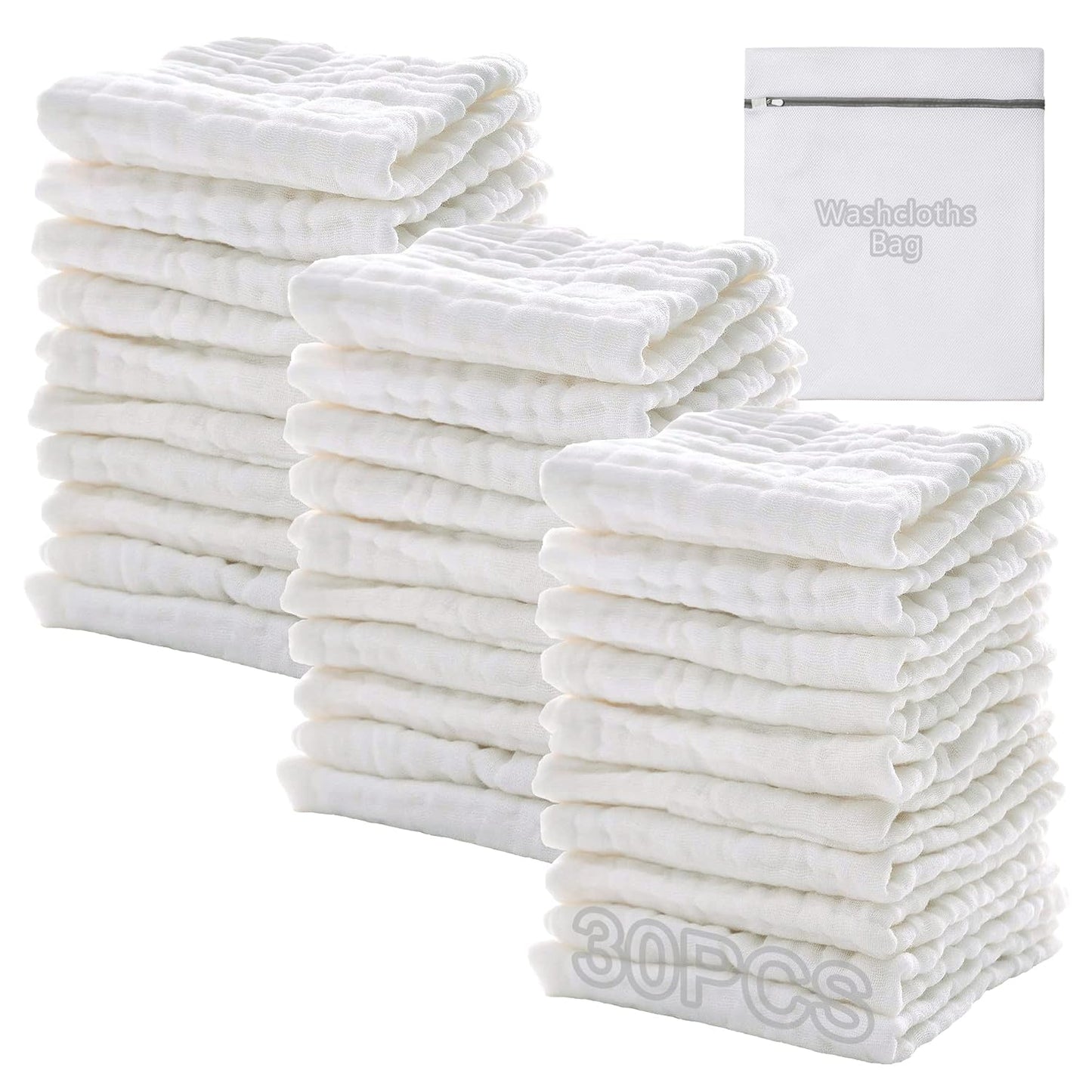 Baby Muslin Washcloths Baby Wipes Soft Newborn Essentials Baby Towels and Washcloths for Face Towel for Sensitive Skin Baby Wash Cloths 10 Pack 10X10 Inches Baby Register Shower Gift