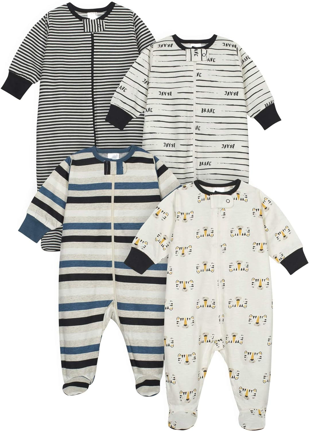 Onesies Brand Baby Boys' 4-Pack Sleep 'N Play Footed Pajamas