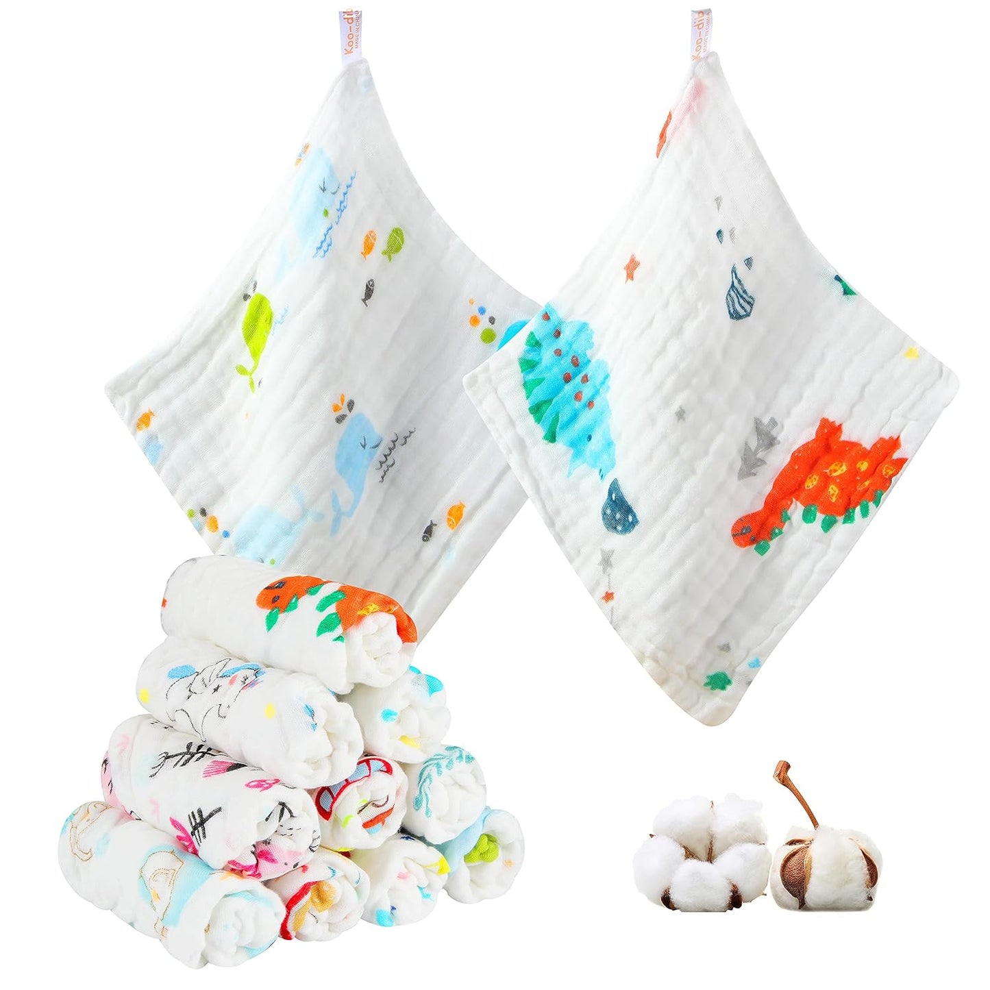 Baby Muslin Washcloths Baby Wipes Soft Newborn Essentials Baby Towels and Washcloths for Face Towel for Sensitive Skin Baby Wash Cloths 10 Pack 10X10 Inches Baby Register Shower Gift
