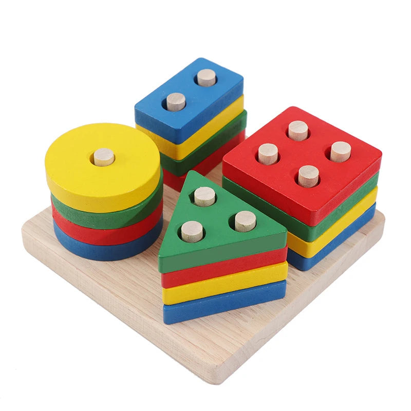 Montessori Wooden Puzzle 3D Alphabet Letters Number Matching Game Baby Kids Toys Education Learning Toy for Children 2 to 4 Year