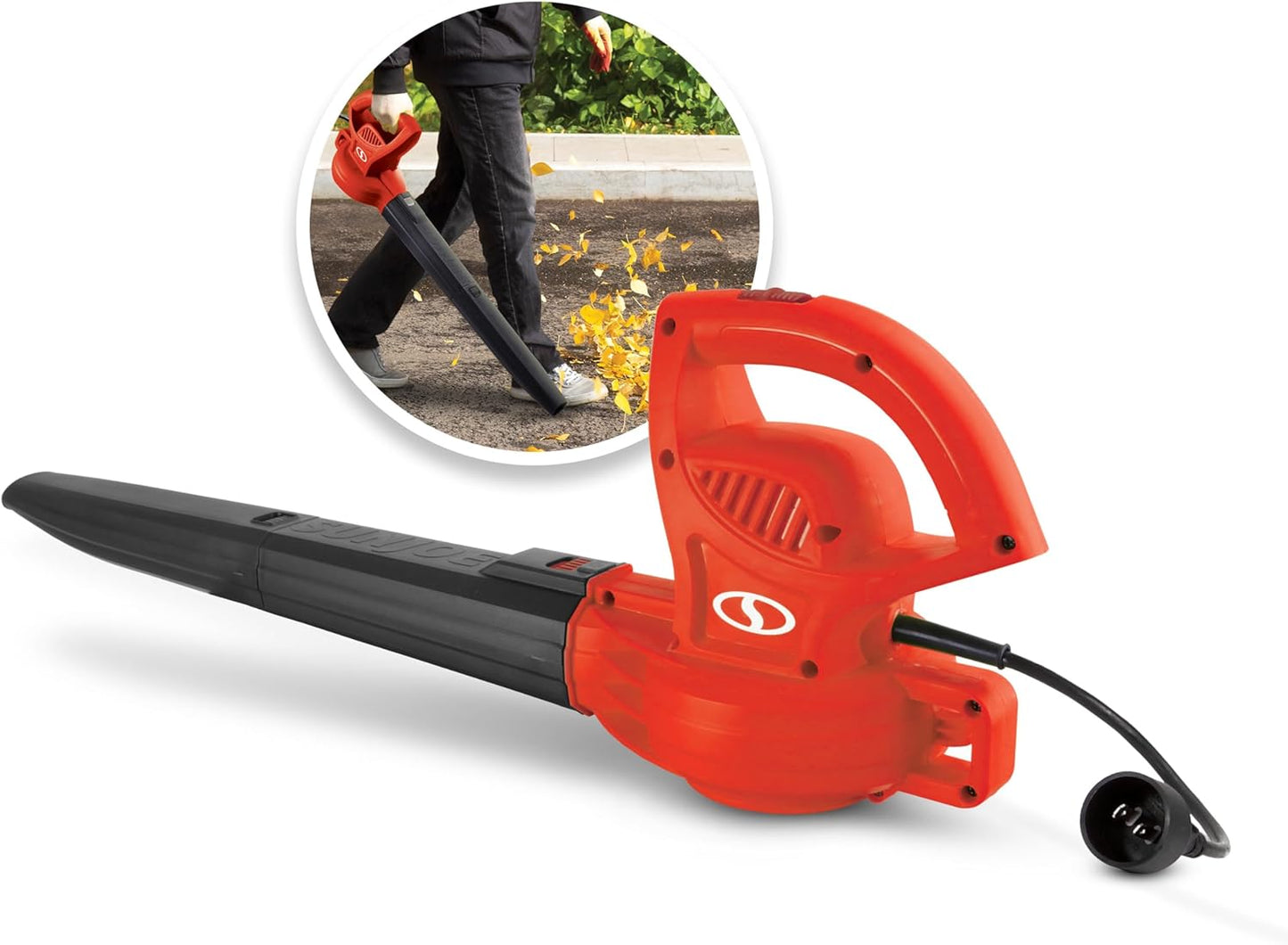 Sun Joe SBJ597E-SJB 6-Amp 155 MPH Electric Leaf Blower, Blue