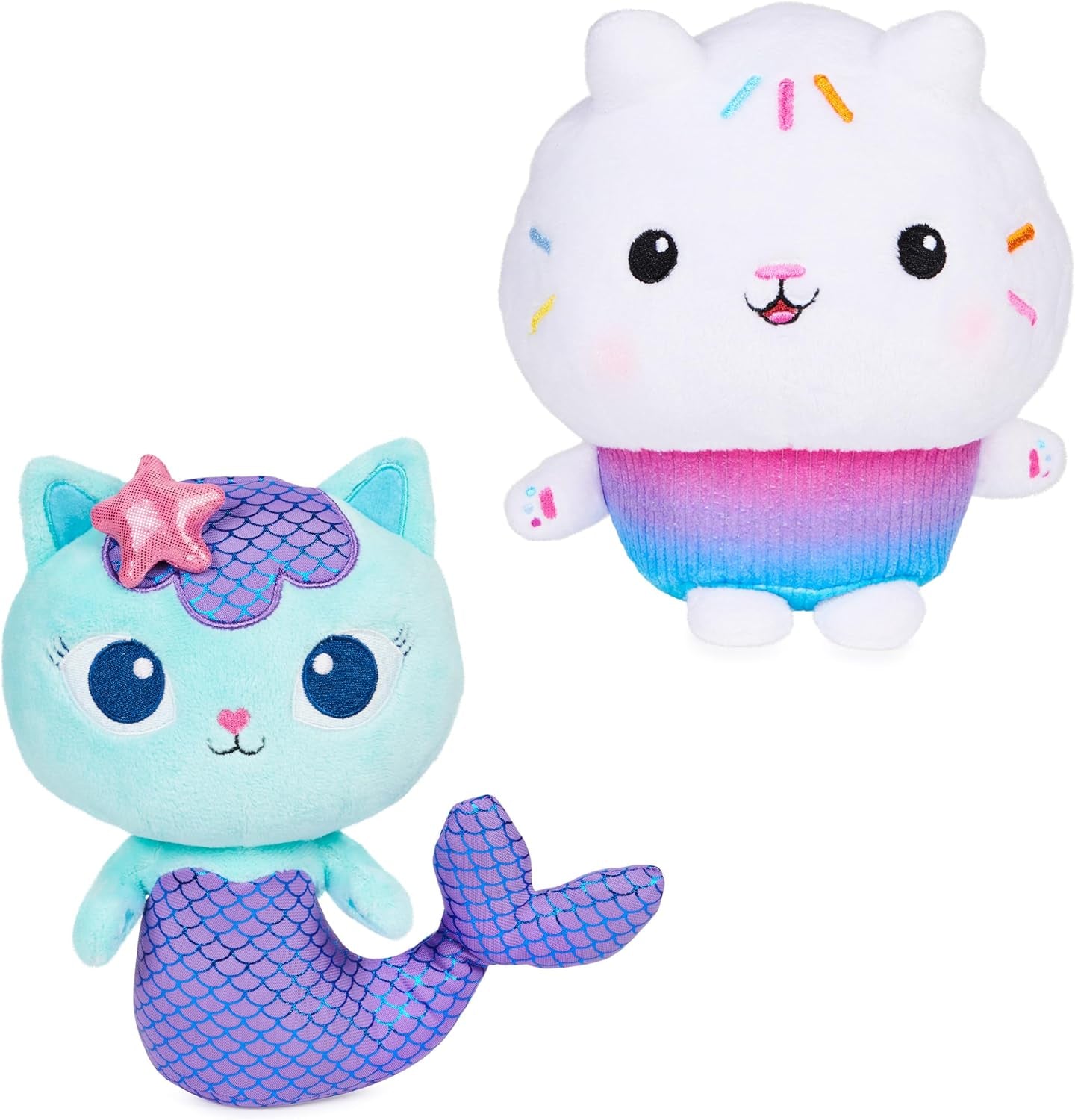 Gabby's Dollhouse 8-Inch Mercat Purr-Ific Plush Toy for Children Ages 3 and Up