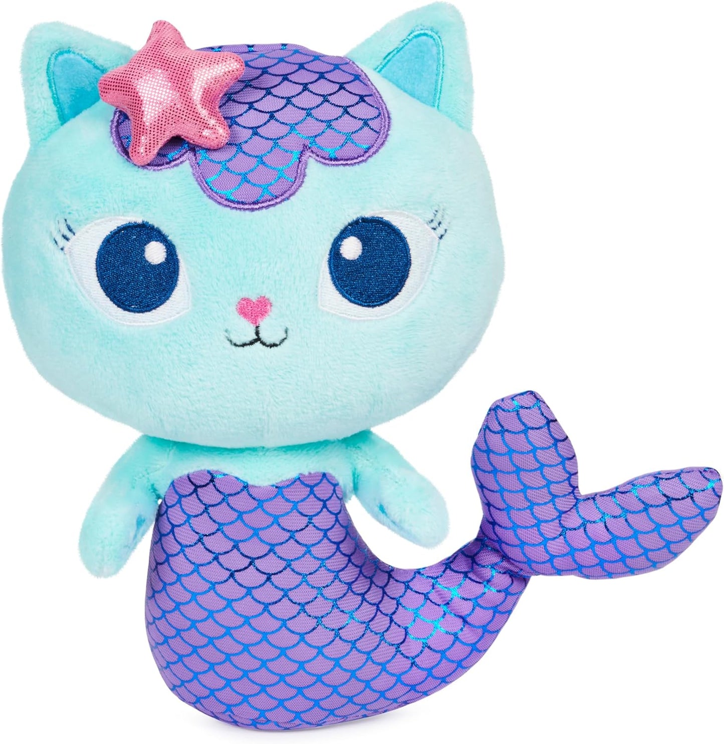 Gabby's Dollhouse 8-Inch Mercat Purr-Ific Plush Toy for Children Ages 3 and Up