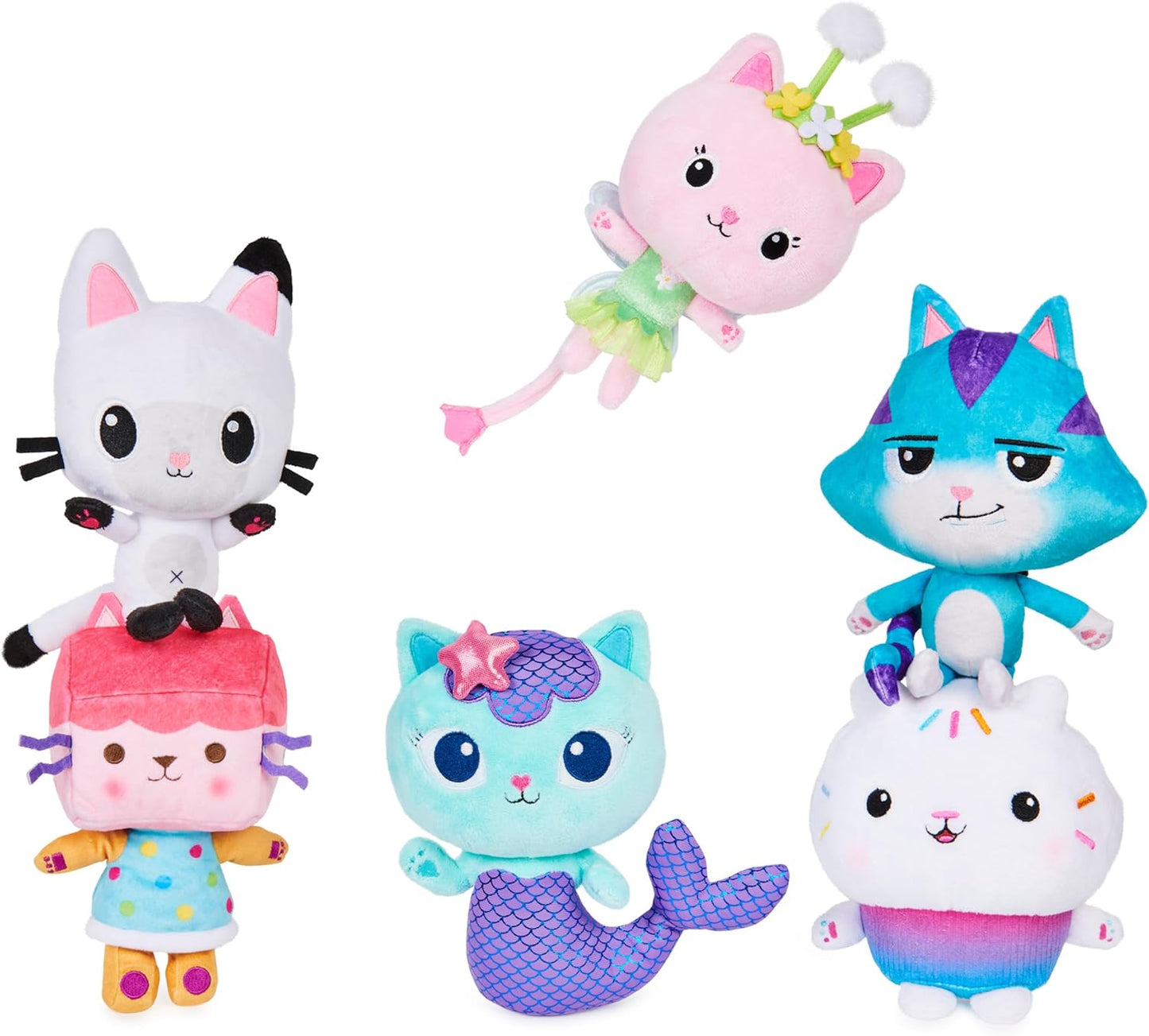 Gabby's Dollhouse 8-Inch Mercat Purr-Ific Plush Toy for Children Ages 3 and Up