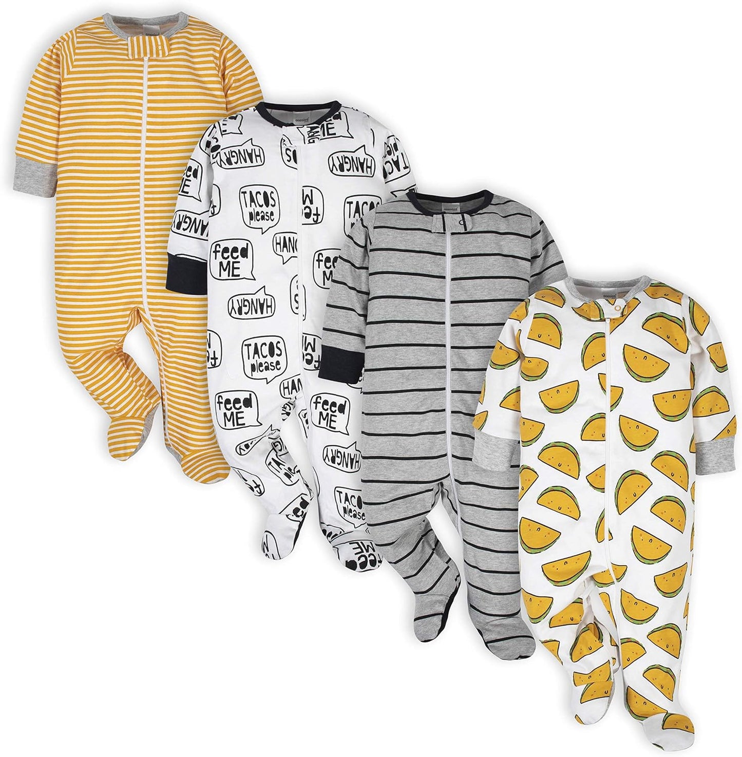 Onesies Brand Baby Boys' 4-Pack Sleep 'N Play Footed Pajamas