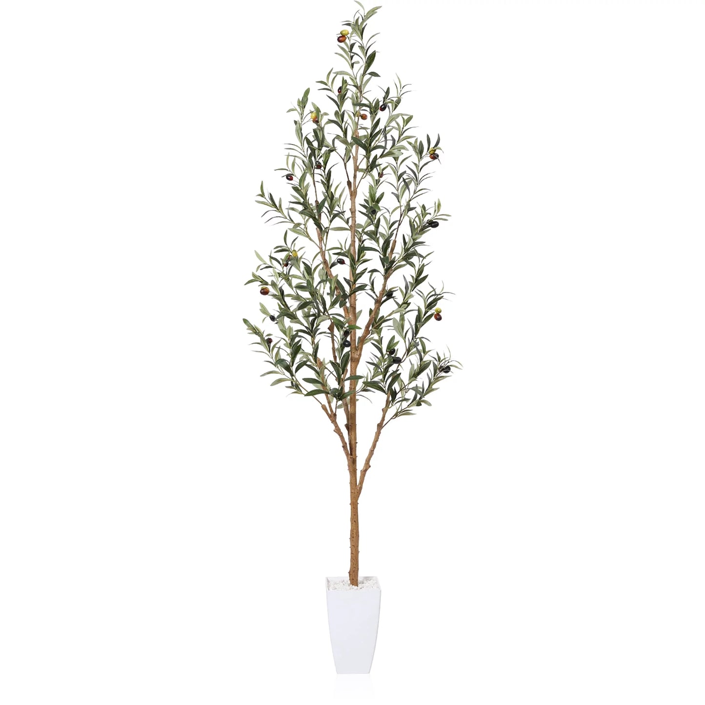 6FT Tall Artificial Olive Tree in Planter, 12 Lb Indoor Outdoor Artificial Olive Plants,
