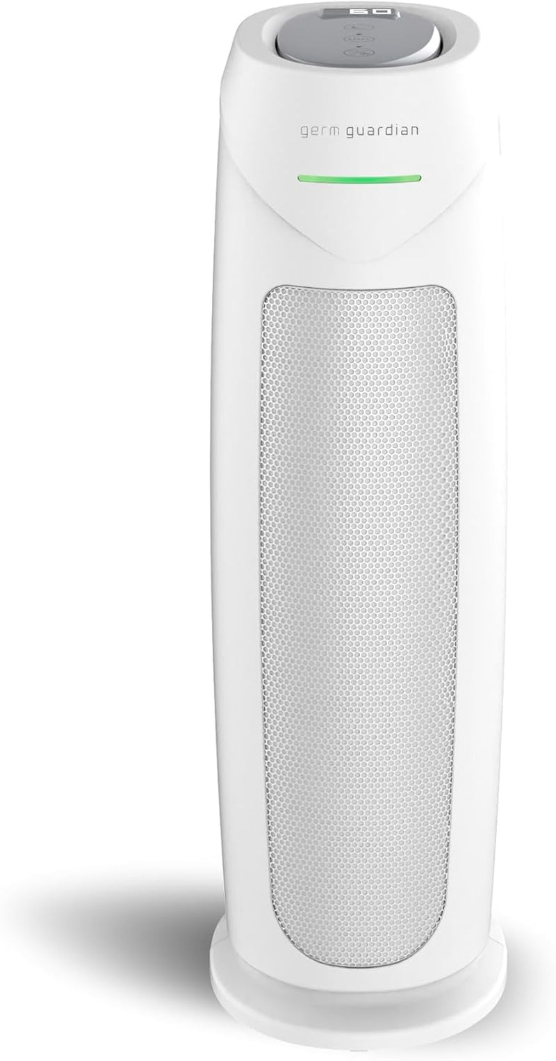 Germguardian Air Purifier with HEPA 13 Filter, Removes 99.97% of Pollutants, Covers Large Room up to 743 Sq. Foot Room in 1 Hr, UV-C Light Helps Reduce Germs, Zero Ozone Verified, 22", Gray, AC4825E