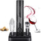 Electric Wine Opener,Electric Wine Bottle Opener Kit Cordless Corkscrew Opener Includes Automatic Wine Opener, Foil Cutter, Vacuum Stoppers, Wine Aerator Pourer,5-In-1 Wine Opener Gift Set