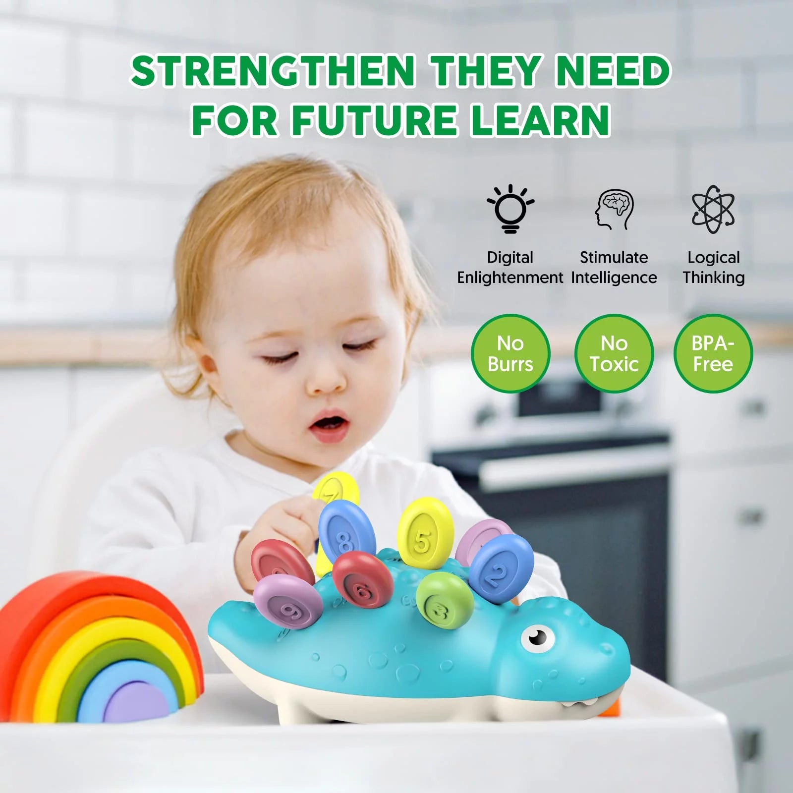 Learning Toys for 1 Year Old Boys Girls, Montessori Educational Sensory Fine Motor Skills Toys for Toddlers Age 1-3, Birthday Christmas Gifts for Kids 6 9 12 18 Months