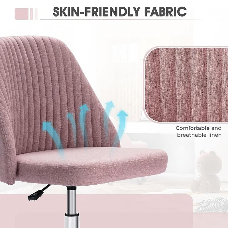 [Fall Sale]Joyfinity Home Small Cute Desk Chair Armless for Small Space Adjustable Rolling Chair, Cute Modern Desk Chair for Home Office Make up Bed Room