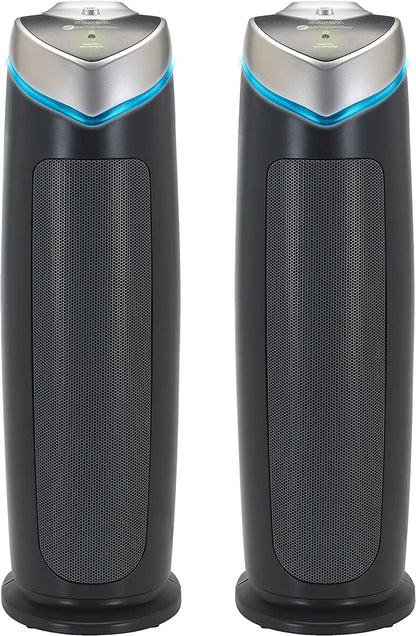 Germguardian Air Purifier with HEPA 13 Filter, Removes 99.97% of Pollutants, Covers Large Room up to 743 Sq. Foot Room in 1 Hr, UV-C Light Helps Reduce Germs, Zero Ozone Verified, 22", Gray, AC4825E