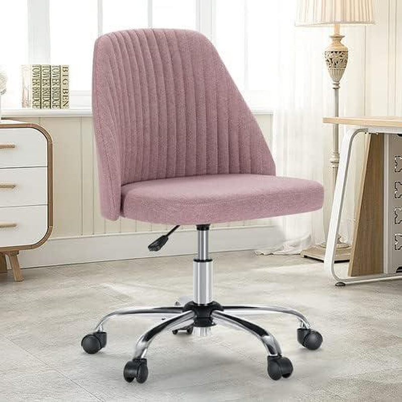 [Fall Sale]Joyfinity Home Small Cute Desk Chair Armless for Small Space Adjustable Rolling Chair, Cute Modern Desk Chair for Home Office Make up Bed Room