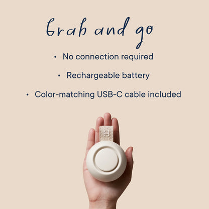 Rest Go | Portable Sound Machine for Babies and Kids | Baby Sleep Soother | 10 Soothing Sounds | White Noise | Shush | Travel | Registry Gift | Baby Shower | Clips on Baby Stroller | Putty