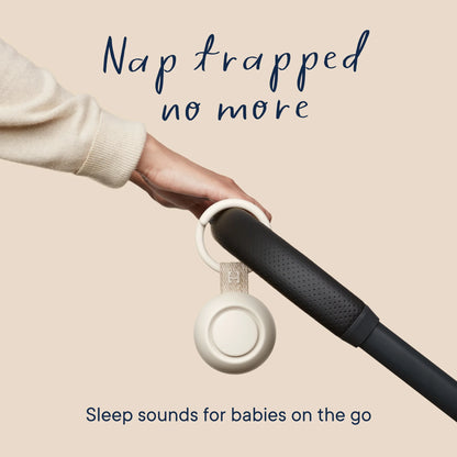 Rest Go | Portable Sound Machine for Babies and Kids | Baby Sleep Soother | 10 Soothing Sounds | White Noise | Shush | Travel | Registry Gift | Baby Shower | Clips on Baby Stroller | Putty