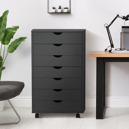 Sweetcrispy plus 7 Drawer Chest - Dresser Storage Cabinets Dressers Wooden Dresser Bedroom Cabinet with Wheels Mobile Organizer Drawers for Office, Home