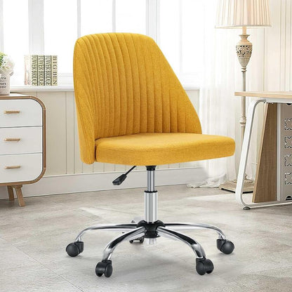 [Fall Sale]Joyfinity Home Small Cute Desk Chair Armless for Small Space Adjustable Rolling Chair, Cute Modern Desk Chair for Home Office Make up Bed Room