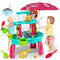 Sand Water Table Toys 3-Tier Splash Play for Toddler Kids with Pump, Umbrella - Outdoor Backyard Fun for Boys Girls, Sensory Table