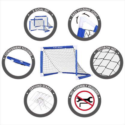 Kids Soccer Goal Games & Toys | Football Net, Backyard, Indoor & Outdoor Sports, Set of 2