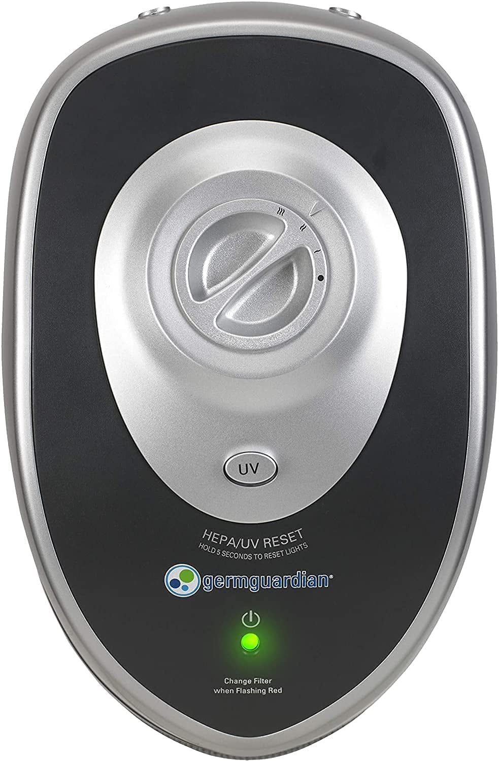 Germguardian Air Purifier with HEPA 13 Filter, Removes 99.97% of Pollutants, Covers Large Room up to 743 Sq. Foot Room in 1 Hr, UV-C Light Helps Reduce Germs, Zero Ozone Verified, 22", Gray, AC4825E