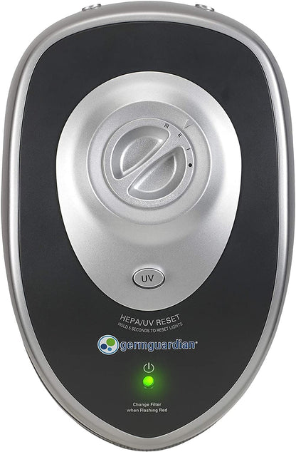 Germguardian Air Purifier with HEPA 13 Filter, Removes 99.97% of Pollutants, Covers Large Room up to 743 Sq. Foot Room in 1 Hr, UV-C Light Helps Reduce Germs, Zero Ozone Verified, 22", Gray, AC4825E
