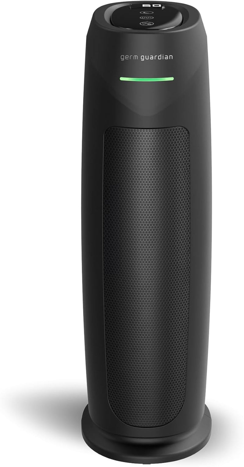 Germguardian Air Purifier with HEPA 13 Filter, Removes 99.97% of Pollutants, Covers Large Room up to 743 Sq. Foot Room in 1 Hr, UV-C Light Helps Reduce Germs, Zero Ozone Verified, 22", Gray, AC4825E