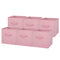 Collapsible Cube Fabric Storage Bins (10.5" X 10.5"), 6 Pack, Pink Puff