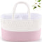 Baby Diaper Caddy, Nursery Storage Bin and Car Organizer for Diapers Wipes, Cotton Rope Basket Changing Table Caddy