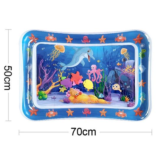 Baby Water Play Mat Inflatable Cushion PVC Infant Tummy Time Toddler Water Pad for Kids Early Education Developing Activity Toys