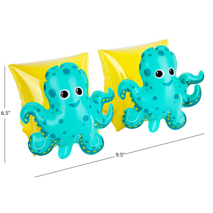 -Kids, Unisex Inflatable Swim Arm Bands Oscar the Octopus, Green-Age 3-6 Years-Pool & Float Toy