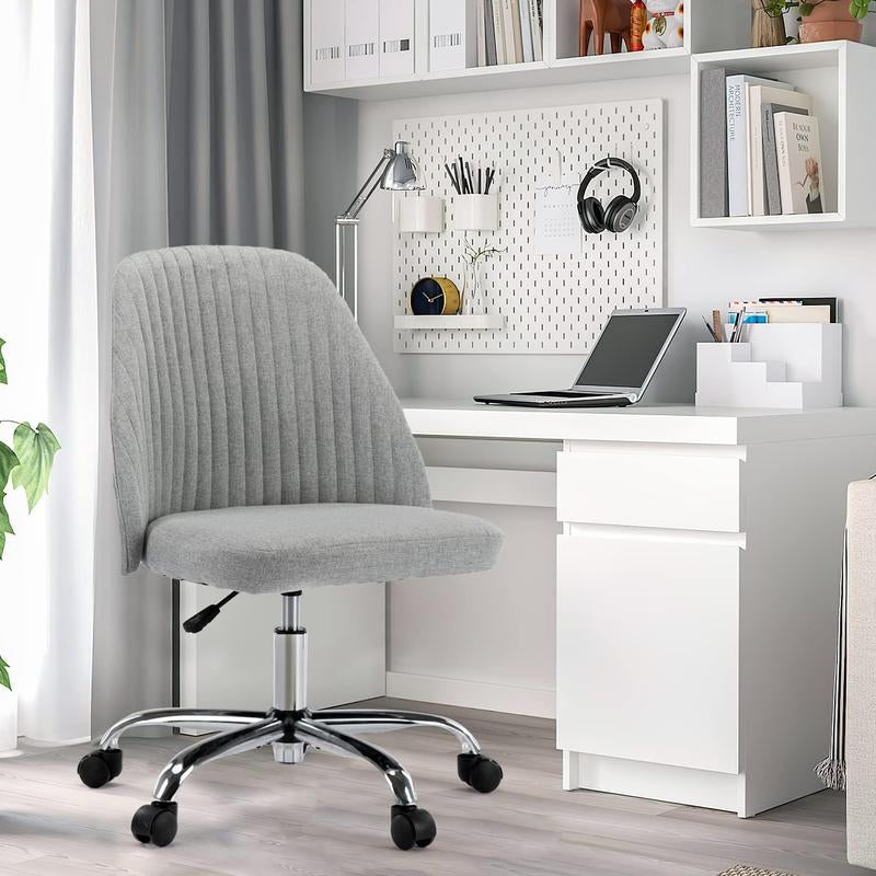 [Fall Sale]Joyfinity Home Small Cute Desk Chair Armless for Small Space Adjustable Rolling Chair, Cute Modern Desk Chair for Home Office Make up Bed Room