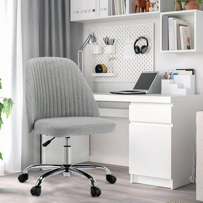 [Fall Sale]Joyfinity Home Small Cute Desk Chair Armless for Small Space Adjustable Rolling Chair, Cute Modern Desk Chair for Home Office Make up Bed Room