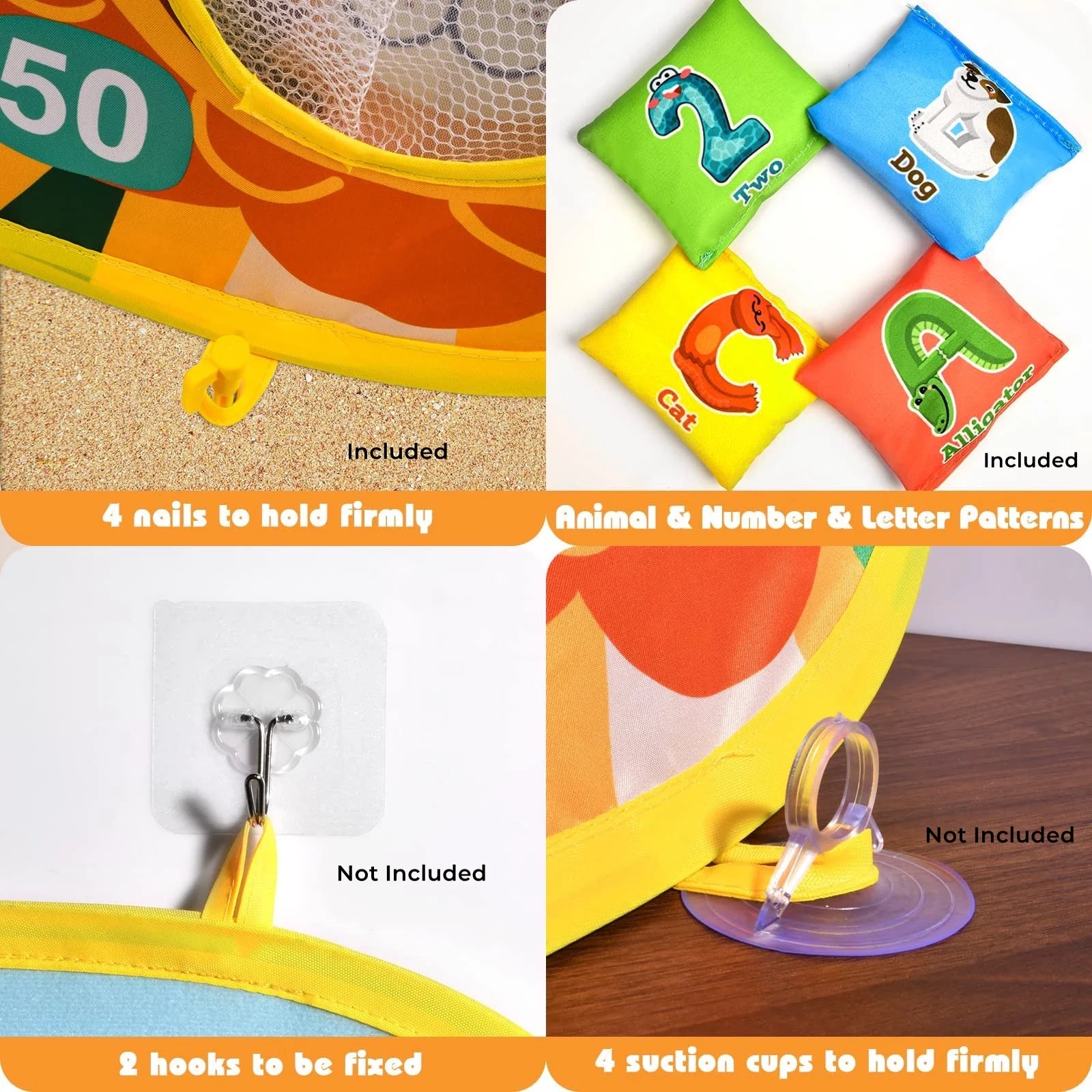 Bean Bag Toss Game Toy for Kids,  Dart Board for Kids, Fun Outdoor Cornhole Game Toys for Toddlers Kids Ages 3 4 5 6 7 8 Year Old Boys Girls Birthday Party Christmas Holiday Game Gifts